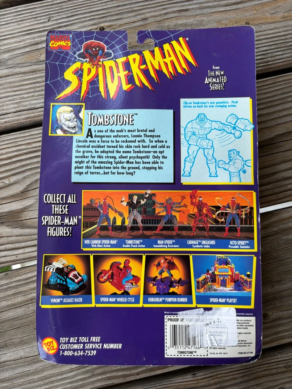 Vintage 90s Spider-Man Marvel Comics Tombstone Action Figure